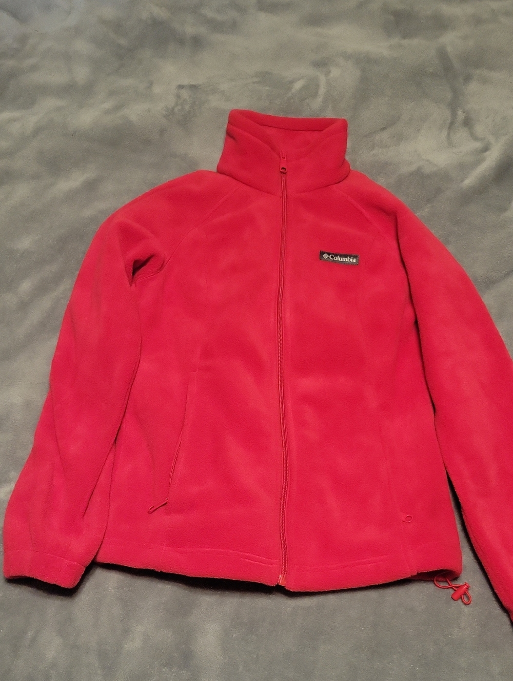 Columbia Womens Red Fleece Full-Zip Jacket